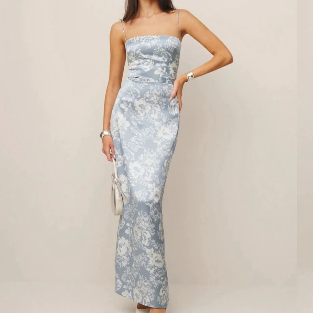 Reformation Blue Floral Maxi Dress - Picture 2 of 6